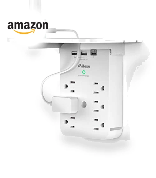 Wall Outlet Extender with Surge Protector — Multi-Outlets, mifaso
