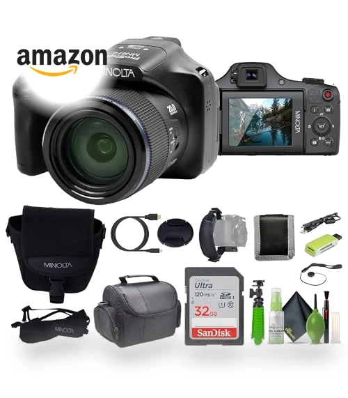 20 MP / 1080P FHD Bridge Digital Camera with 67x Optical Zoom — Professional DSLR Cameras, Minolta