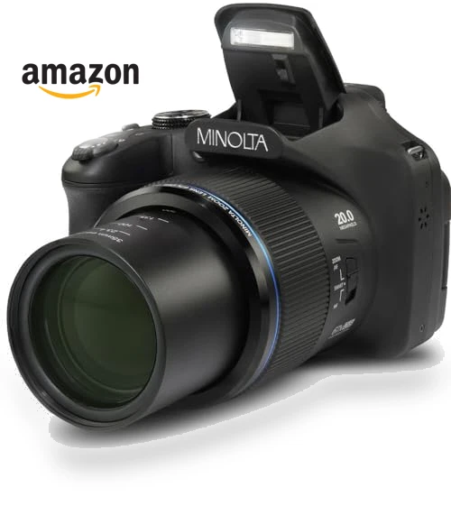 20 MP / 1080P FHD Bridge Digital Camera with 67x Optical Zoom — Professional DSLR Cameras, Minolta