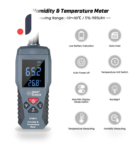 Digital Humidity and Temperature Meter — Home Climate Control, Kkmoon
