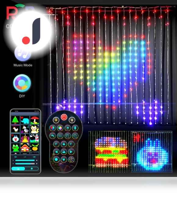 Programmable Smart LED Window Curtain Light — String Lights, YOCOLO