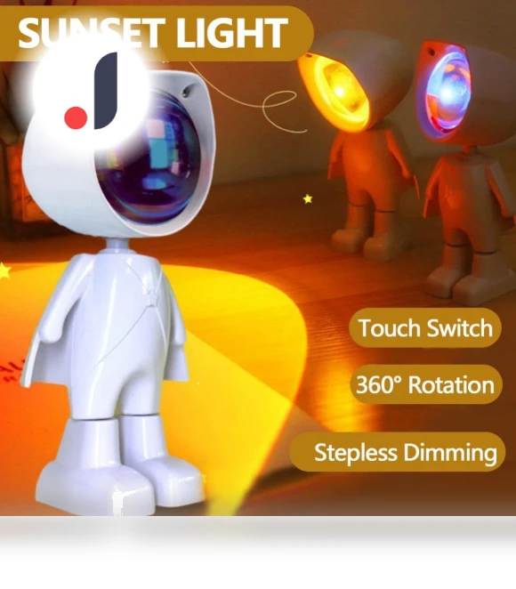 Robot Astronaut with Rainbow Projection — Creative Lighting Solutions, HMM