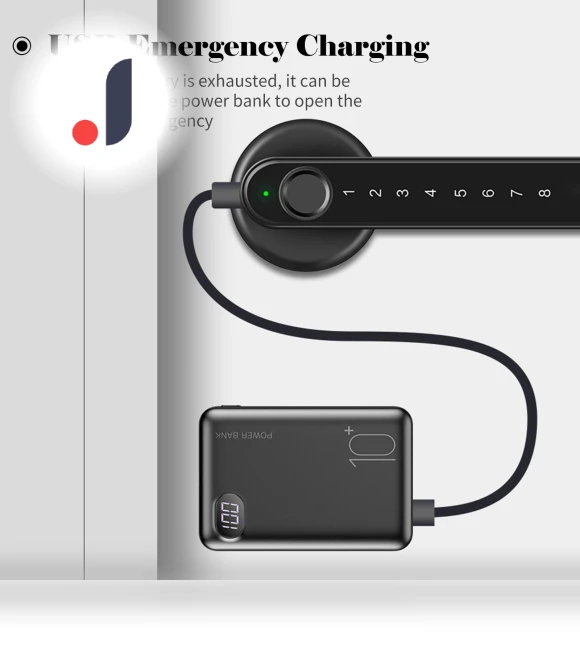 Smart Door Lock with Fingerprint and Password — Electromagnetic Security Locks, TOMTOP JMS