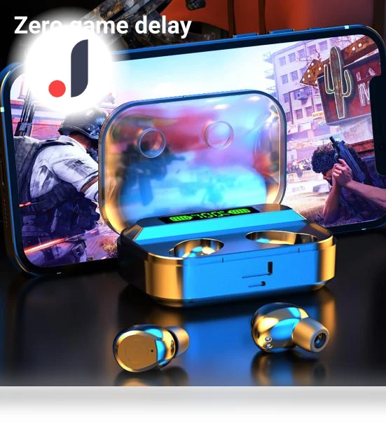 Bluetooth Stereo Earbuds with LED Digital Display — In-Ear Headphones, Computer Life
