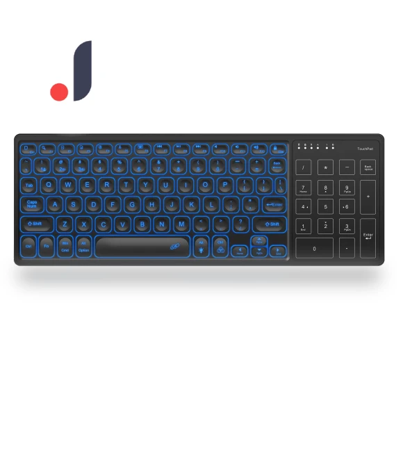 Bluetooth Wireless Keyboard with Touchpad and Backlight — Keyboard Cases, SeenDa