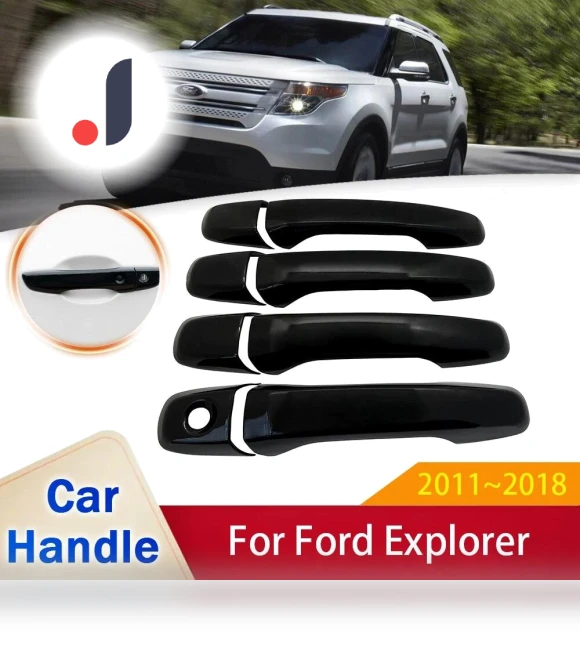 Classic Glossy Black Smart Door Handle Cover — Car Door Entry Guard