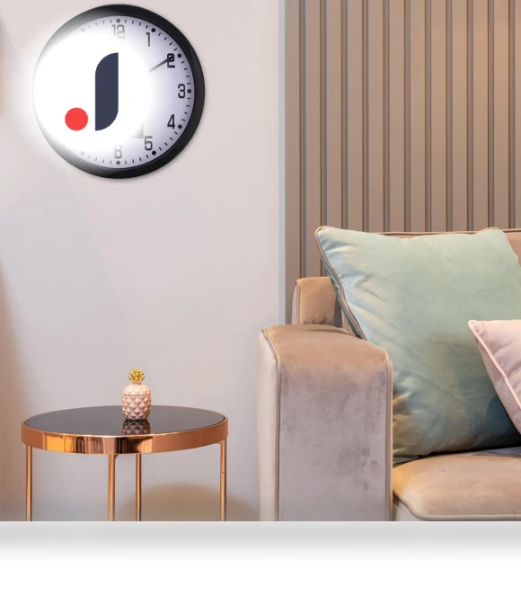 Classic Wall Clock with Date and Temperature — Desk & Shelf, Kitchen Accs