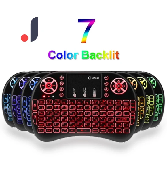 Mini Wireless Keyboard with RGB Backlight — Keyboards, OFFICE-MALL