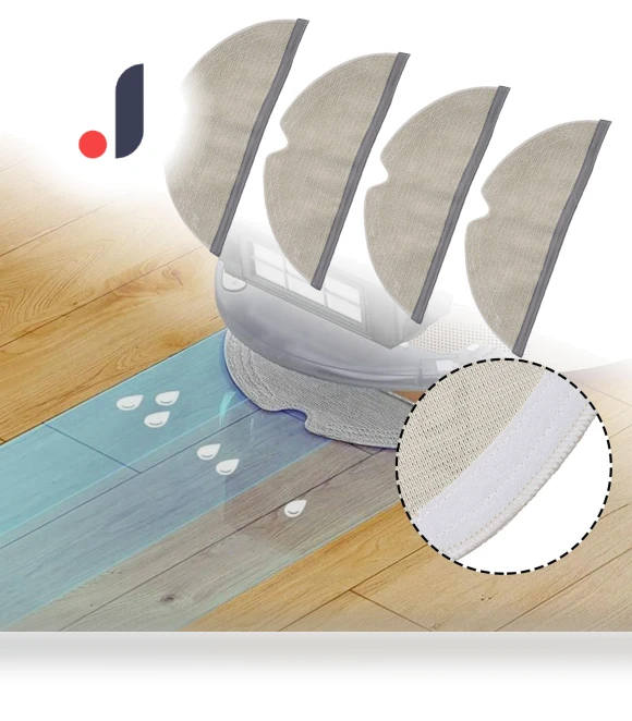 Robot Vacuum Cleaner Microfibre Pad — Smart Cleaning Robots, Robot Sweeping Accessories
