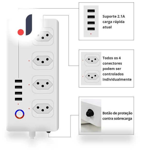 Smart Power Strip — Power Solutions & Surge Protection, Essager Electronic