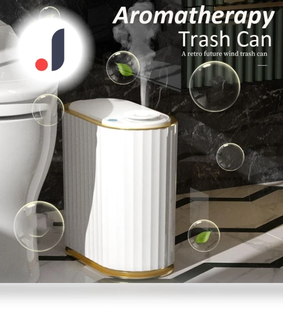 Smart Sensor Aromatherapy Trash Can — Kitchen Cans, QIANBAIDI