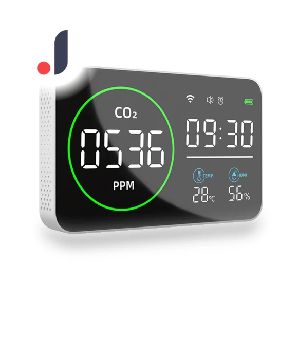 Smart WIFI Large 4-in-1 Carbon Dioxide Detector — Air Quality Monitors, KONNWEI