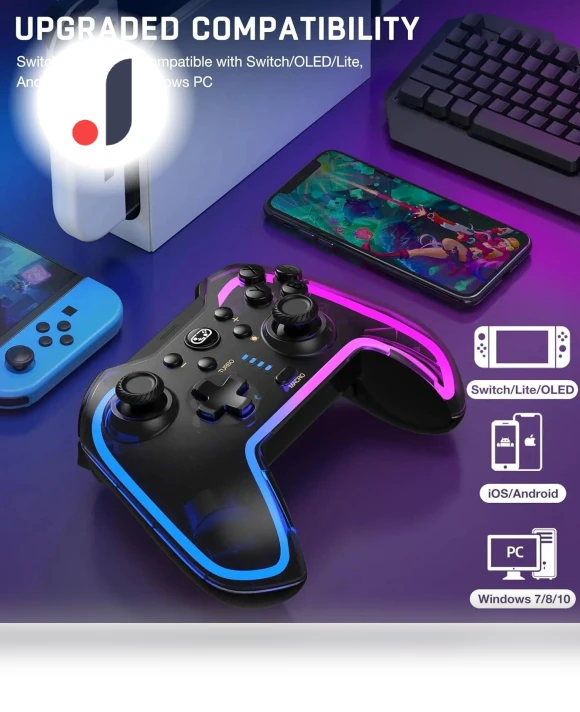 Wireless Controller for Switch and Windows/iOS/Android — Gaming Controllers, loverin