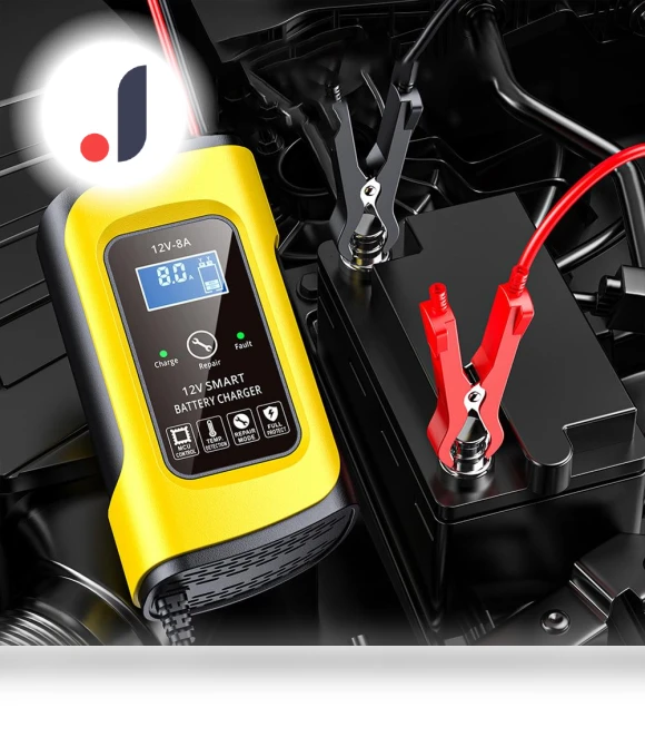 12V 8A Smart Car Charger with LCD Display — Battery Chargers, Auto Accessories Home