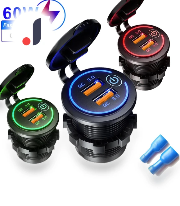 60W 2-Port USB Car Charger — Vehicle Power Solutions, World Auto Parts