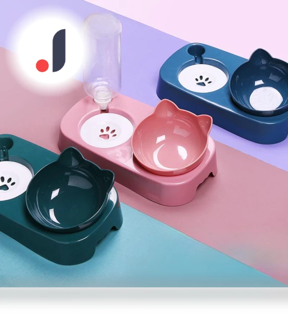 Automatic Double Water Bowl for Dogs and Cats — Feeding Supplies, AI Supermarket