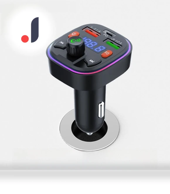 Bluetooth Car Charger with Dual Ports — Phone Accessories, AI Supermarket