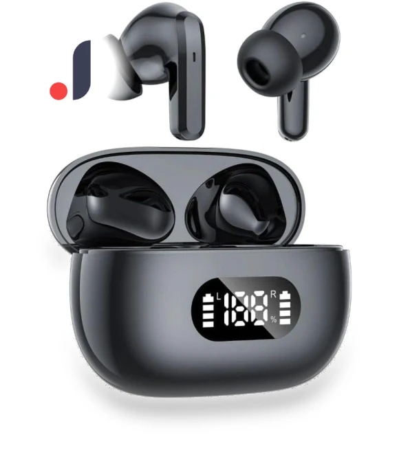 Bluetooth Earbuds with Charging Case — In-Ear Headphones, Junmaocun