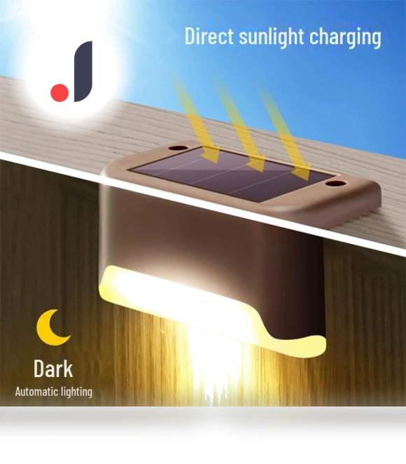 Decorative Outdoor Solar Stair Lights — Garden Illumination, AI Supermarket