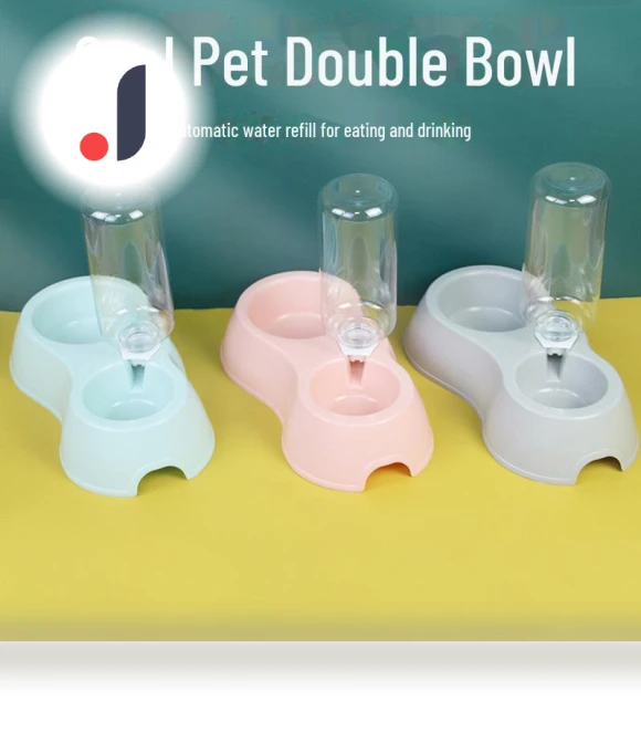 Dual-purpose cat bowl with anti-spill protection and automatic water refill — Cat Dining Essentials, AI Supermarket