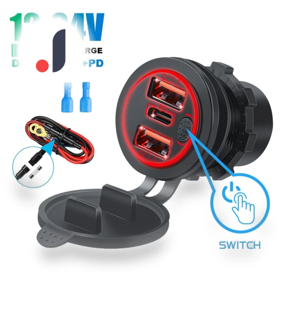 Dual QC 3.0 + PD Car Charger — Chargers, Cars Auto Home