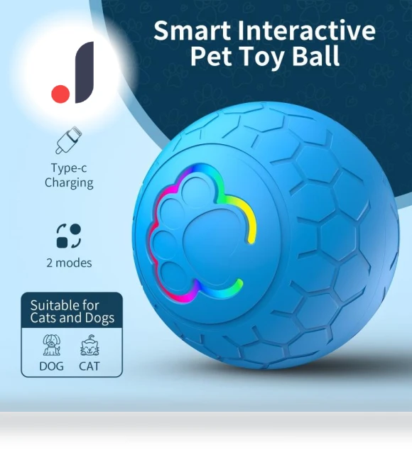 Interactive Rechargeable Automatic Rolling Ball for Dogs — Automatic Launchers, Yiran Furniture