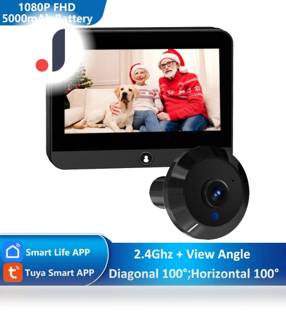 Mini 1080P Digital Doorbell Peephole Camera — Smart Home Security, Qichuanxin