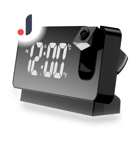 Mirror Effect Alarm Clock with Time Projection — Alarm, Factory Discount Outlet