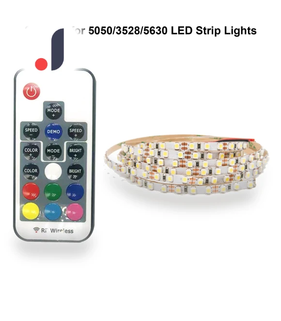 RGB Strip Controller with 17-Button Wireless Remote — LED Strips, TOMTOP JMS