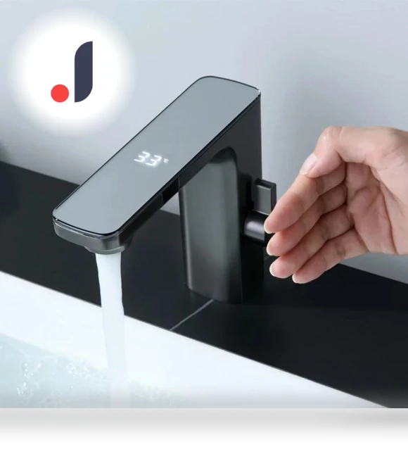 Smart Touch Faucet with Digital Display — Smart-Touch Kitchen Faucets, Seahorse Home