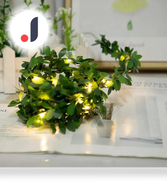 Solar Powered LED Rattan Vine Lights — Outdoor String Lights, AI Supermarket
