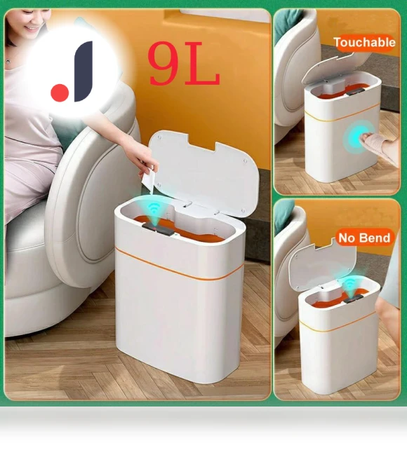 Touch Sensor Trash Can with Narrow Seam — Waste Baskets, DC-Home-2