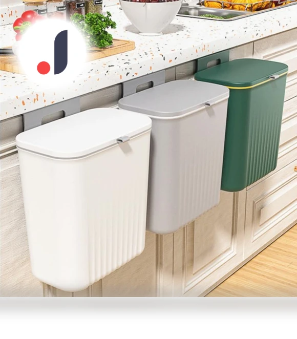 Wall-mounted trash bin 9L for kitchen cabinet storage — Kitchen Cans, DC-Home-2