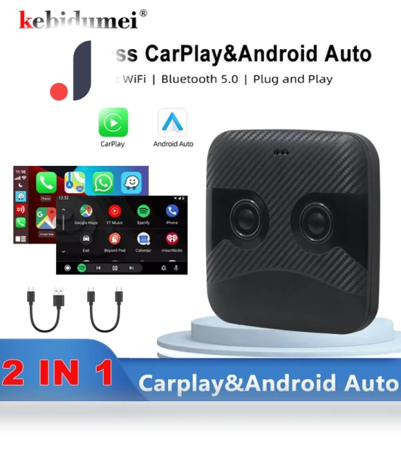Wireless CarPlay Android Auto Adapter — Car Accessories & Gadgets, Kebidumei