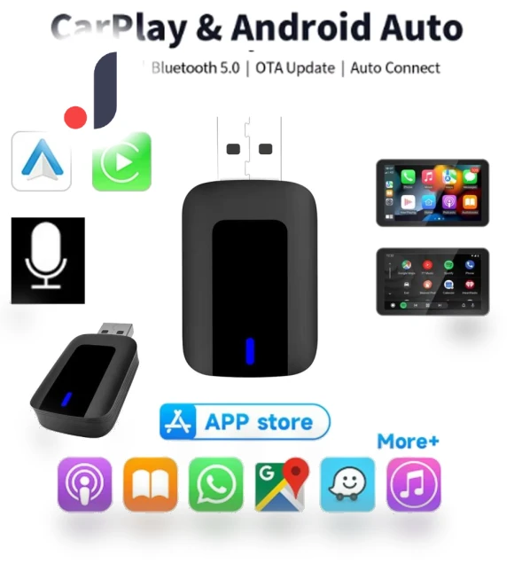 Wireless CarPlay Android Auto Adapter — Car Accessories & Gadgets, Meiteai-All