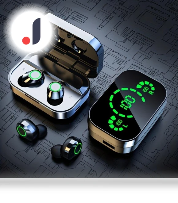 Wireless Earbuds with Digital Display — In-Ear Headphones, ZIDLI
