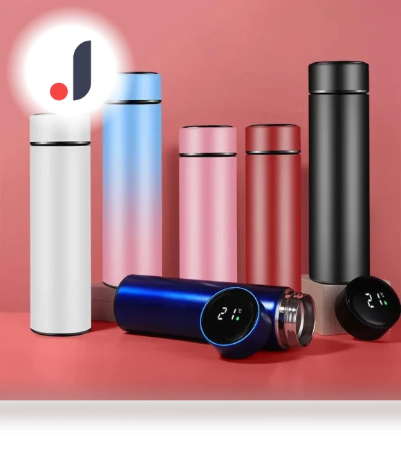 Creative Smart LED Thermos — Travel Drinkware, Elegant Living House
