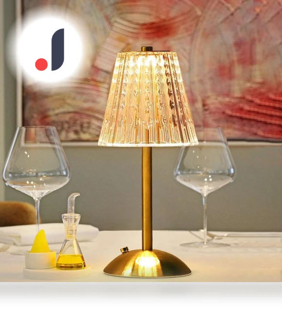 Crystal Diamond Table Lamp — Desk & Table Lighting, Elegant Living House