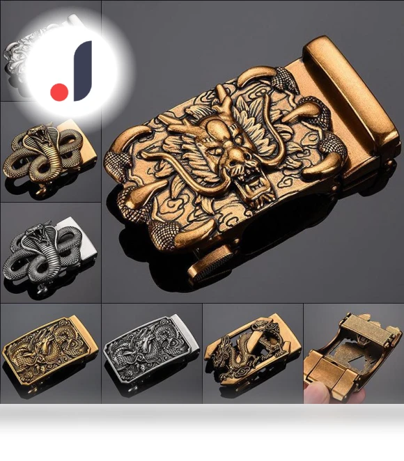 Leather Belt with Automatic Alloy Buckle — Men's Belts & Accessories, AI Supermarket