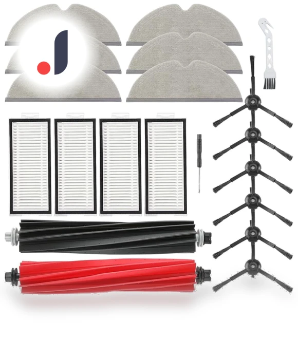 Main Side Brush, HEPA Filter, Mop Cloth, Dust Bags — Parts & Accessories, Elegant Living House