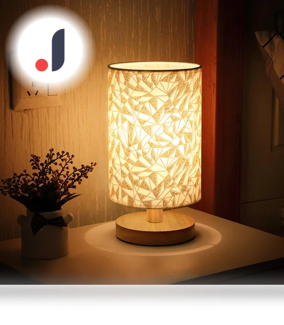 Modern Soft Warm White Linen Table Lamp with Touch Control — Desk & Table Lighting, Elegant Living House