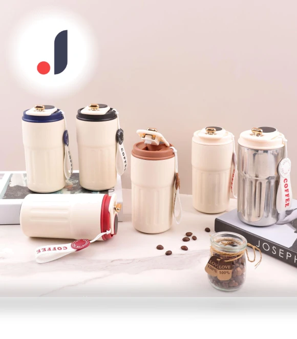 Portable Stainless Steel Thermocup with Temperature Display — Beverage Warmers, AI Supermarket