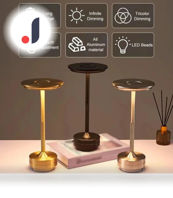 Rechargeable LED Desk Lamp with Touch Sensor — Study & Desk Lighting, Elegant Living House