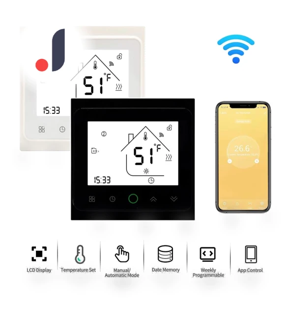 Smart WiFi Thermostat for Electric Underfloor Heating — Home Climate Control, Minco Thermostatic