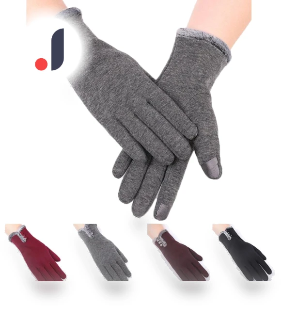 Winter fleece gloves with velvet lining — Glove Liners, shake-home15E