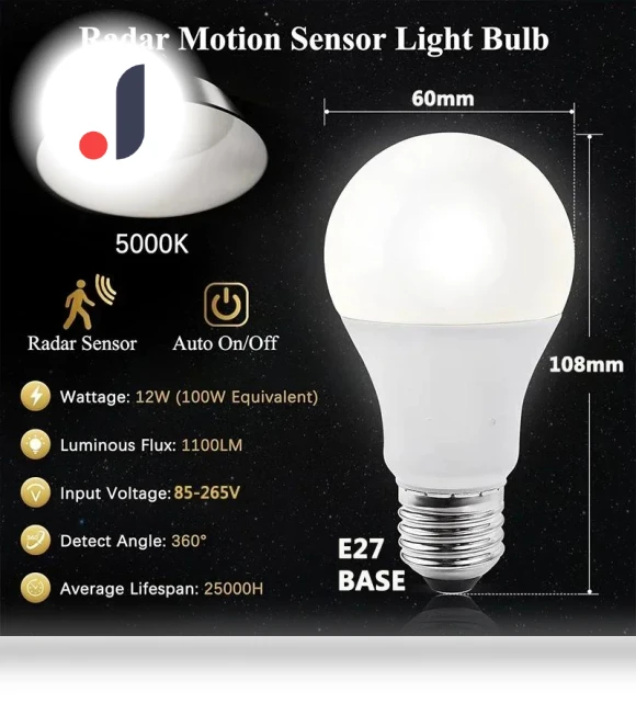 10W LED Bulb with Motion Sensor — Motion Sensors, KITCHEN-MALL