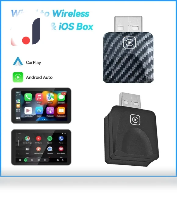 2-in-1 Wireless CarPlay and Android Auto Adapter — Car Accessories & Gadgets, A Auto Parts Mall