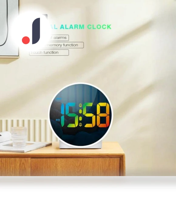 Colorful Mini Digital Alarm Clock with Weekday Display — Alarms & Clocks, Stone Home