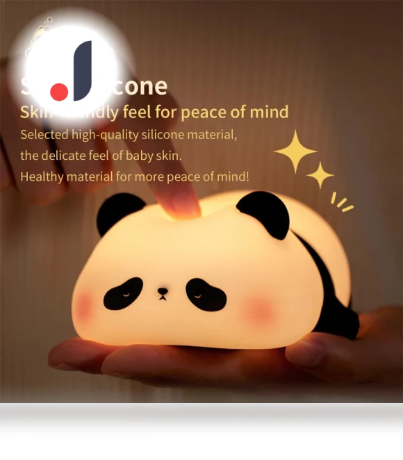 Cute Panda Silicone Night Lights — Night Lights, Build My Home