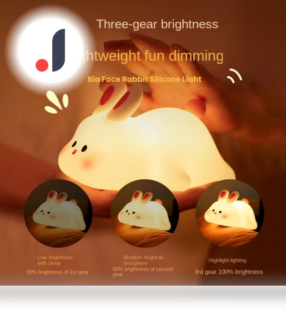 Cute Rabbit Silicone Night Light — Night Lights, Homeware Essentials
